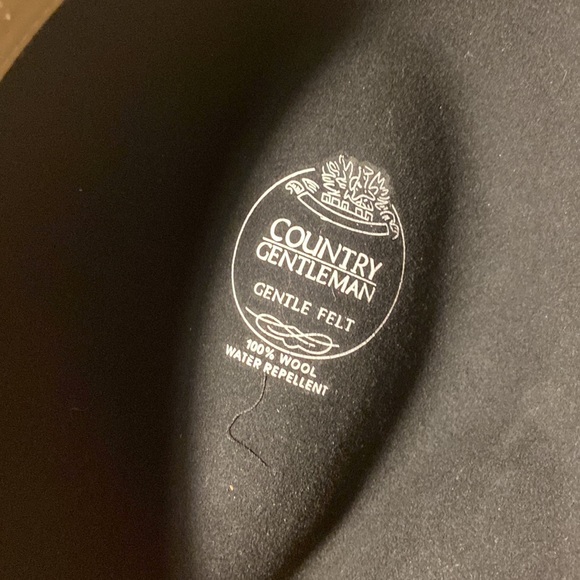 Nwot Country Gentleman Black Wool Fedora Wilton Water Repellent - Picture 7 of 11